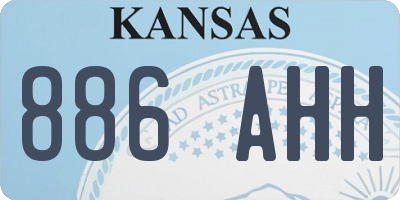 KS license plate 886AHH