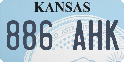 KS license plate 886AHK