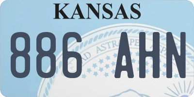 KS license plate 886AHN