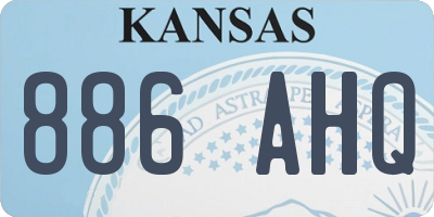 KS license plate 886AHQ
