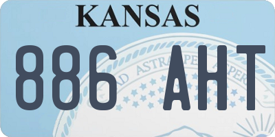 KS license plate 886AHT