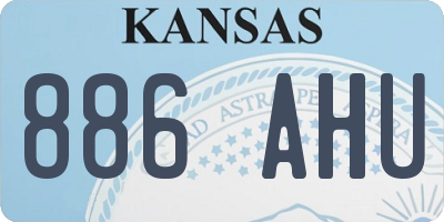KS license plate 886AHU