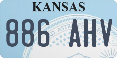 KS license plate 886AHV
