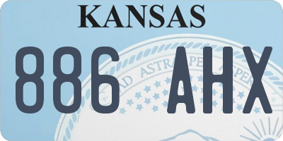 KS license plate 886AHX