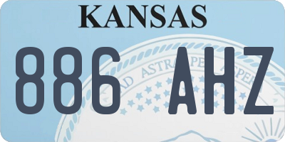 KS license plate 886AHZ