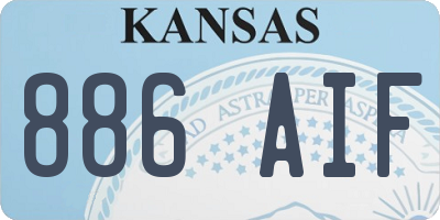 KS license plate 886AIF