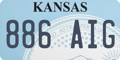 KS license plate 886AIG