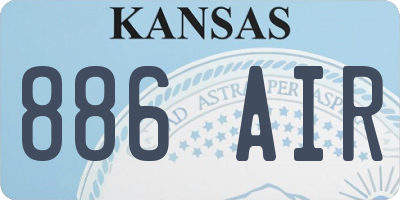 KS license plate 886AIR