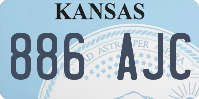 KS license plate 886AJC