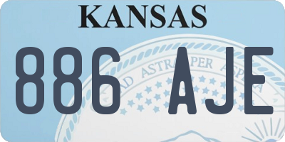KS license plate 886AJE