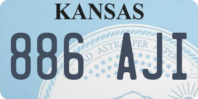 KS license plate 886AJI