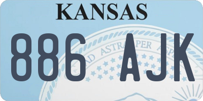 KS license plate 886AJK