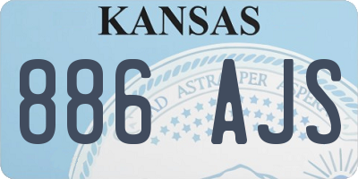 KS license plate 886AJS