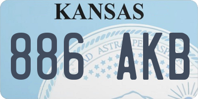 KS license plate 886AKB