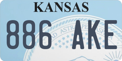 KS license plate 886AKE
