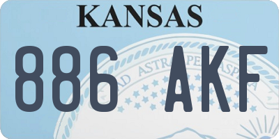 KS license plate 886AKF