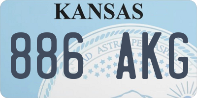 KS license plate 886AKG