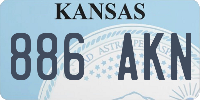 KS license plate 886AKN