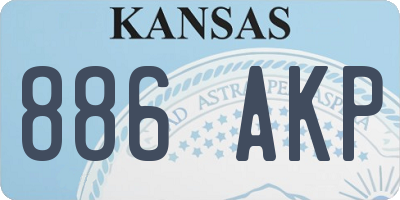 KS license plate 886AKP