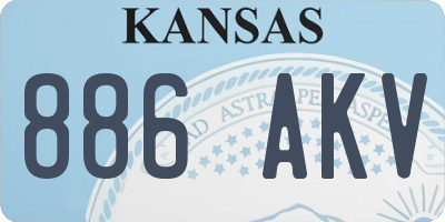 KS license plate 886AKV