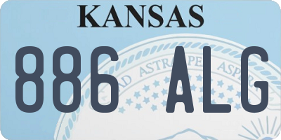 KS license plate 886ALG