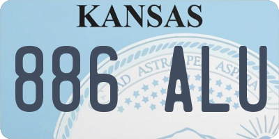 KS license plate 886ALU