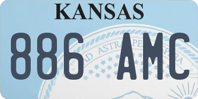 KS license plate 886AMC