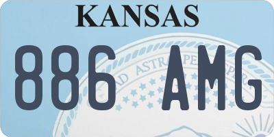 KS license plate 886AMG