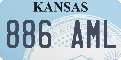 KS license plate 886AML