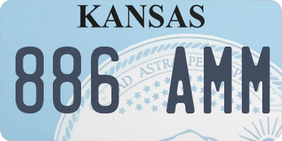 KS license plate 886AMM
