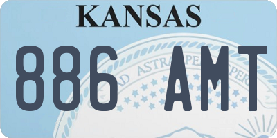 KS license plate 886AMT