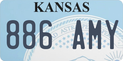 KS license plate 886AMY