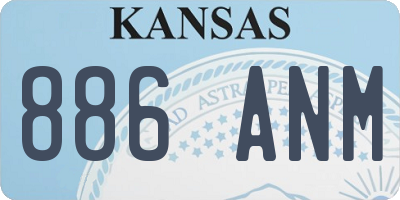 KS license plate 886ANM