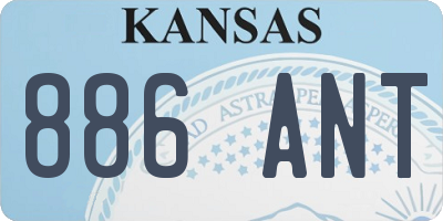 KS license plate 886ANT