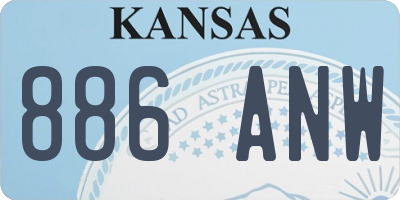 KS license plate 886ANW