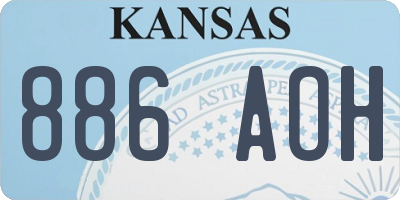 KS license plate 886AOH