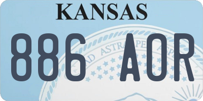 KS license plate 886AOR
