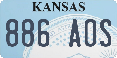 KS license plate 886AOS