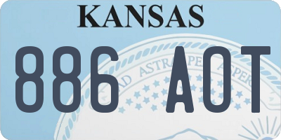 KS license plate 886AOT