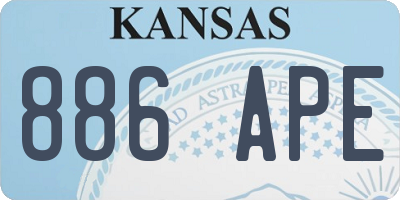 KS license plate 886APE