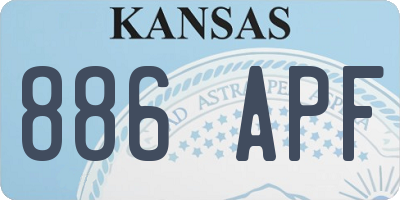 KS license plate 886APF