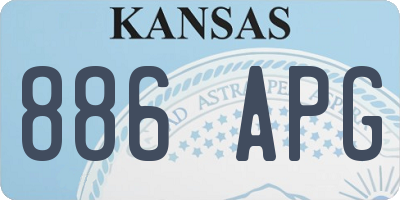 KS license plate 886APG