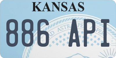 KS license plate 886API