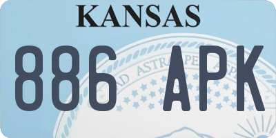 KS license plate 886APK