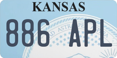 KS license plate 886APL