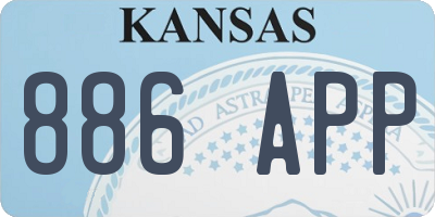 KS license plate 886APP
