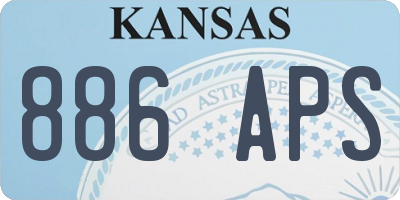 KS license plate 886APS