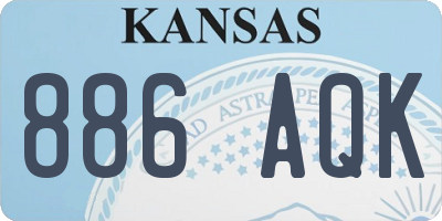 KS license plate 886AQK