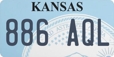 KS license plate 886AQL