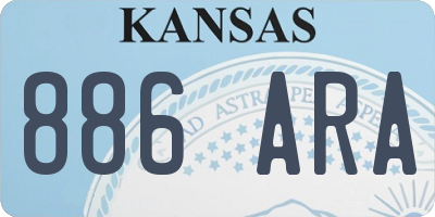 KS license plate 886ARA